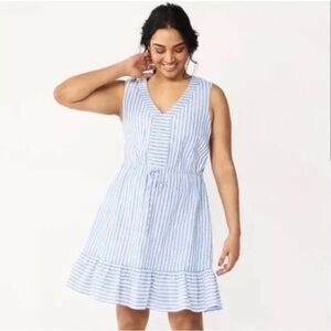 Draper James Cottage Core Preppy Stripe Dress Size XL